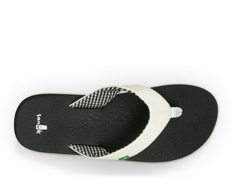 Sanuk Yoga Mat Women's Flip Flops White | Canada 53SGL